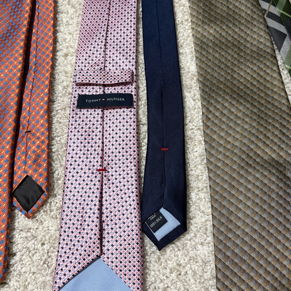 OBO Lot of 7 Men's Designer Silk Tie Bundle Michael Kors/others - Picture 4 of 8